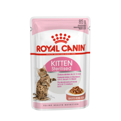 Быстрый заказ — Royal Canin Kitten Sterilised 85г х 12шт (соус  для стерилизованных котят от 6 до 12 месяцев)